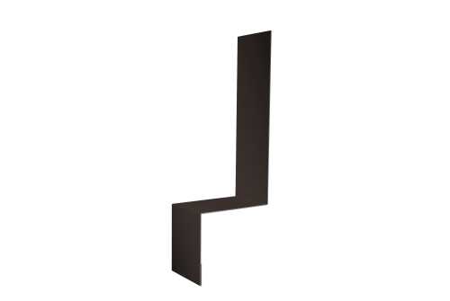 Планка примыкание боковое фальц 0,45 PE с пленкой RR 32 темно-коричневый (2м)