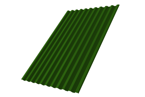Профнастил С21R 0.45 PE RAL 6002 лиственно-зеленый