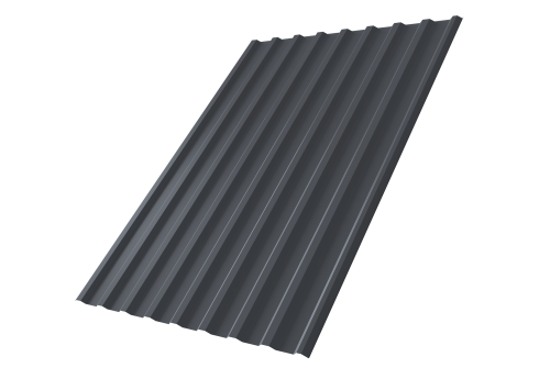 Профнастил С20R 0,5 Rooftop Бархат RAL 7024 мокрый асфальт