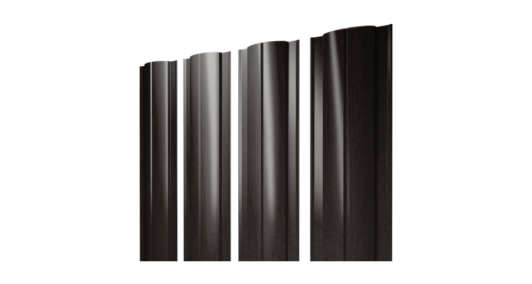 Штакетник Круглый с прямым резом 0,45 Print Elite Coffee Wood TwinColor