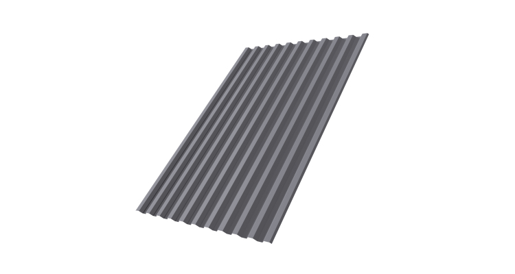 Профнастил С21R 0,4 PE RAL 7004 сигнальный серый