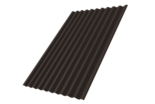Профнастил С21R GL 0,5 PurLite Мatt RR 32 темно-коричневый