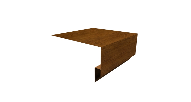 Планка околооконная сложная Блок-хаус new 200х75х27 0,45 Print Elite Golden Wood TwinColor (2м)