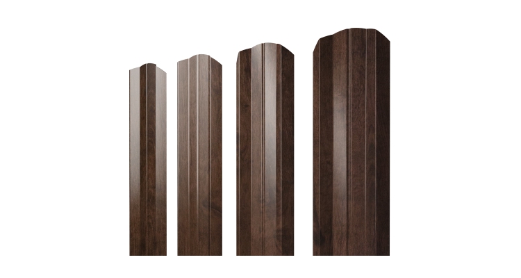 Штакетник М-образный А фигурный 0,45 Print Premium Antique Wood TwinColor