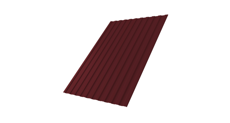 Профнастил С8А 0,45 PE RAL 3005 красно вино