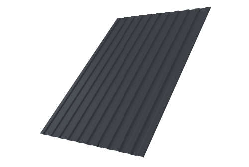 Профнастил С8А 0,4 PE с пленкой RAL 7024 мокрый асфальт