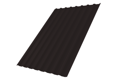 Профнастил С20В 0,45 PE-Double RAL 9005 черный