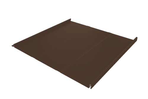 Фальц двойной стоячий Line Grand Line 0,45 Drap TX с пленкой на замках RAL 8017 шоколад