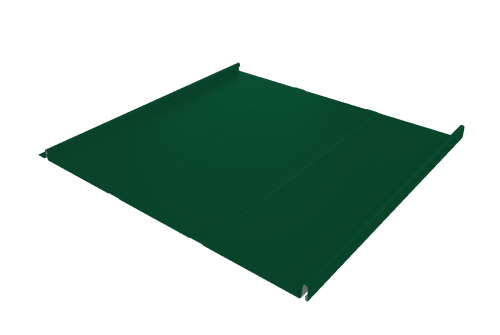 Фальц двойной стоячий Line Grand Line 0,5 PE с пленкой на замках RAL 6005 зеленый мох