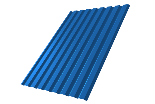 Профнастил С20А 0.5 Satin RAL 5005 сигнальный синий