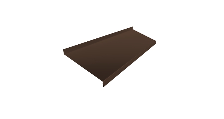Отлив простой 250 0,45 PE с пленкой RAL 8017 шоколад (3м)
