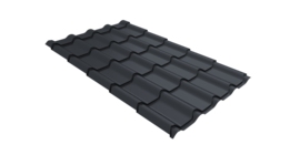 Металлочерепица камея Grand Line 0,45 Drap TwinColor RAL 7024 мокрый асфальт