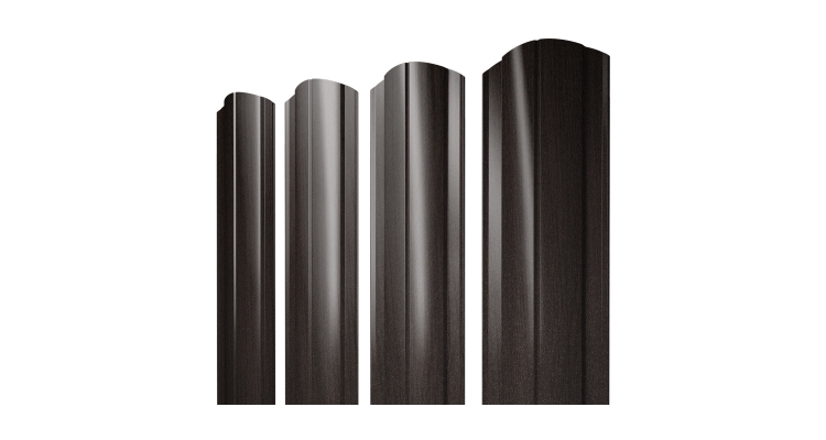 Штакетник Круглый фигурный 0,45 Print Elite Coffee Wood Blesk TwinColor