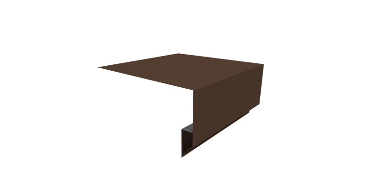 Планка околооконная сложная Блок-хаус new 200х75х27 0,45 Drap TR RAL 8017 шоколад (2м)