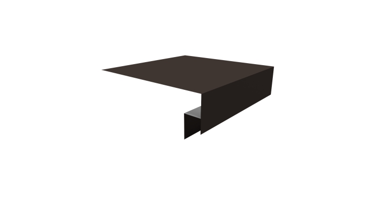 Планка околооконная сложная Блок-хаус new 250х50х27 (j-фаска) 0,5 Satin Matt RR 32 темно-коричневый (3м)