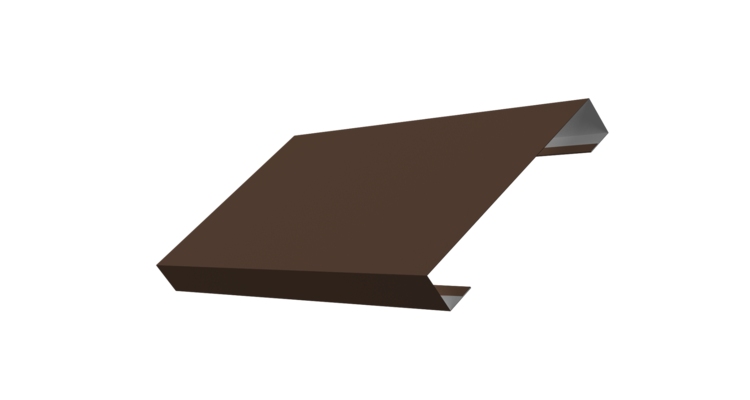 Ламель лицевая 125 забора жалюзи Texas 0.5 PurLite Matt с пленкой RAL 8017 шоколад