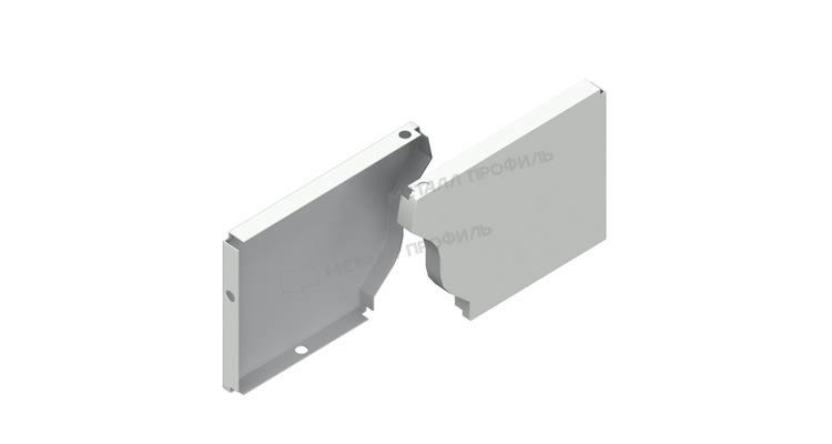 Заглушка желоба правая Металл Профиль БЮДЖЕТ 120х86 RAL 9003