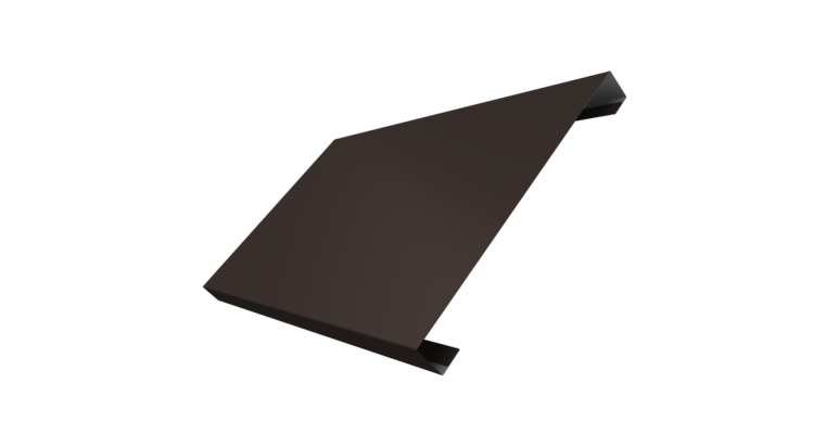 Ламель лицевая 200 забора жалюзи Texas 0.45 Drap с пленкой RR 32 темно-коричневый