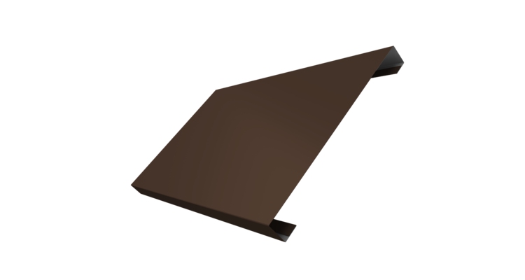 Ламель лицевая 200 забора жалюзи Texas 0.5 Rooftop Бархат с пленкой RAL 8017 шоколад