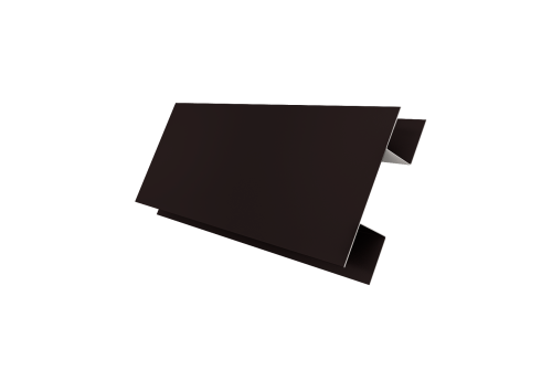 Планка H-образная Экобрус 0,45 Drap RAL 9005 черный (2м)