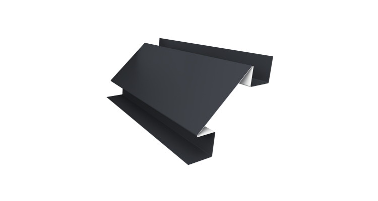 Планка угла внутреннего сложного Экобрус Grand Line 0,45 Drap TX RAL 7024 мокрый асфальт (2м)