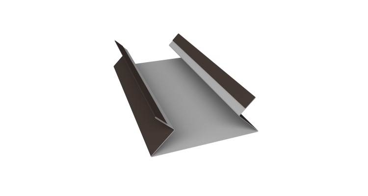 Планка угла внутреннего составная верхняя 0,5 Satin с пленкой RR 32 темно-коричневый (2м)