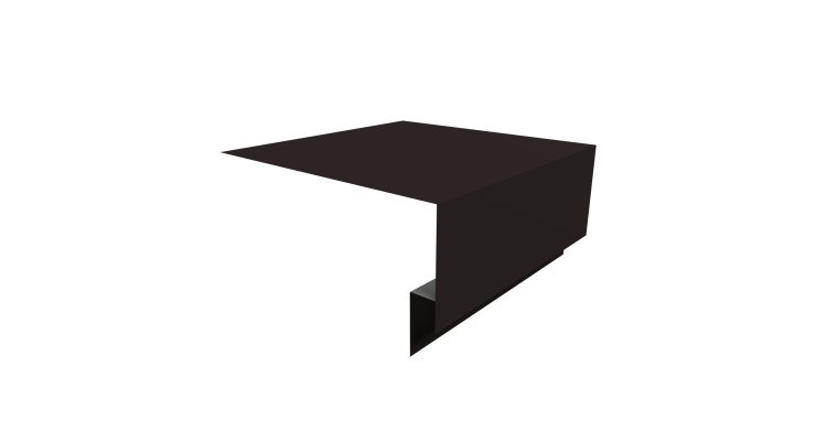 Планка околооконная сложная Экобрус Grand Line 200х75х25 0,45 Drap ST RAL 9005 черный (2м)