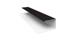 Планка П-образная завершающая сложная (КД) 0,45 Drap TR RAL 9005 черный (3м)