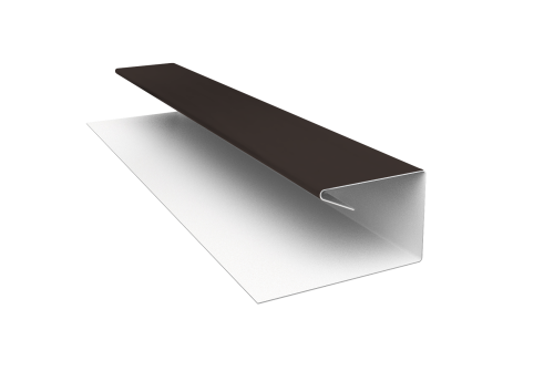 Планка П-образная завершающая сложная (КД) 0,5 Satin Matt RR 32 темно-коричневый (2м)