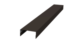 Ламель лицевая 125 забора жалюзи Texas стартовая/финишная для калиток и ворот 0.5 PurLite Matt с пленкой RR 32 темно-коричневый