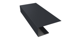 J-Профиль 18мм 0,5 Satin с пленкой RAL 7024 мокрый асфальт (3м)