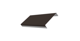 Ламель обратная 125 забора жалюзи Texas стартовая/финишная для калиток и ворот 0,5 Velur X с пленкой RR 32 темно-коричневый