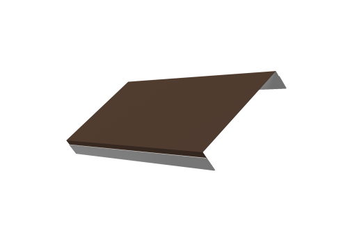 Ламель обратная 150 забора жалюзи Texas стартовая/финишная для калиток и ворот 0,5 Atlas X с пленкой RAL 8017 шоколад