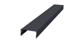 Крышка 30х20 жалюзи Texas 0,7 PE RAL 7024 мокрый асфальт (2м)