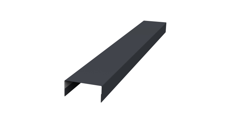 Крышка 30х20 жалюзи Texas 0,7 PE RAL 7024 мокрый асфальт (2м)