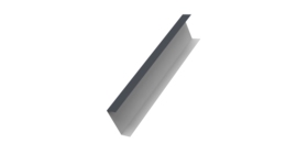 Декоративная накладка на столб универсальная 62х55 для забора жалюзи 0,7 PE RAL 7024 мокрый асфальт (1,8м)