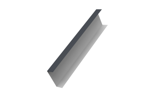 Декоративная накладка на столб универсальная 62х55 для забора жалюзи 0,7 PE RAL 7024 мокрый асфальт (1,8м)