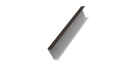 Декоративная накладка на столб универсальная 62х55 для забора жалюзи 0,5 Velur X RR 32 темно-коричневый (1,8м)