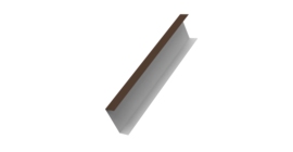 Декоративная накладка на столб универсальная 80х80 для забора жалюзи 0,45 Drap ST RAL 8017 шоколад (2м)