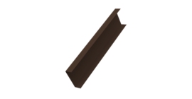 Декоративная накладка на столб универсальная 80х80 для забора жалюзи 0,45 Drap TwinColor RAL 8017 шоколад (2м)