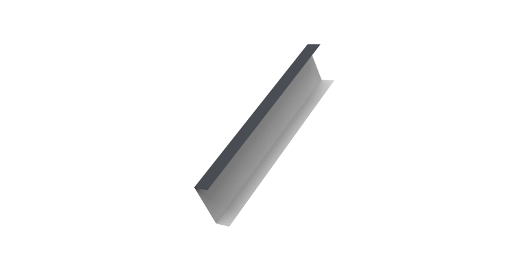 Декоративная накладка на столб универсальная 80х80 для забора жалюзи 0,5 Drap TX RAL 7024 мокрый асфальт (2м)