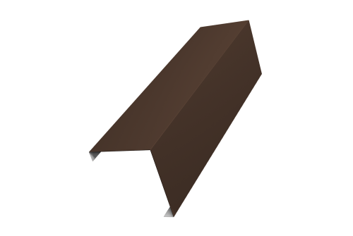 Декоративная накладка на столб универсальная угловая 60х60 для забора жалюзи 0,7 PE RAL 8017 шоколад (2м)