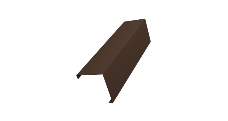 Декоративная накладка на столб универсальная угловая 60х60 для забора жалюзи 0,45 Drap-double TX RAL 8017 шоколад (3м)