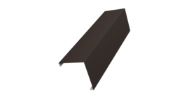 Декоративная накладка на столб универсальная угловая 80х80 для забора жалюзи 0,5 Satin RR 32 темно-коричневый (1,8м)