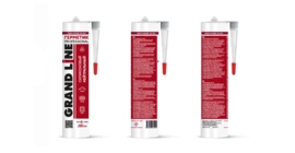 Герметик Grand Line Professional кровельный силиконовый нейтральный 280мл RAL 3005 винно-красный