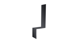 Планка примыкание боковое фальц 0,45 Drap TwinColor RAL 7024 мокрый асфальт (3м)