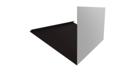 Планка примыкание верхнее к трубе фальц 0,45 Drap ST RAL 9005 черный (2м)