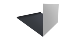 Планка примыкание верхнее к трубе фальц 0,45 Drap TR RAL 7024 мокрый асфальт (2м)