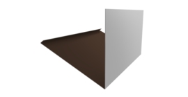 Планка примыкание верхнее к трубе фальц 0,5 PE с пленкой RAL 8017 шоколад (2м)