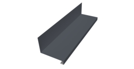 Планка примыкание нижнее к трубе фальц 0,45 Drap RAL 7024 мокрый асфальт (3м)